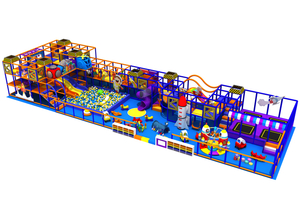 Plastic Space Themed Indoor Playground with Trampoline