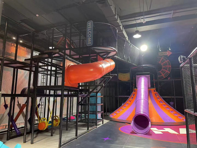 Kids Indoor Amusement Park Toy Volcano Bulusan Climbing Wall Slide 