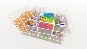 Super Fun Rope Net Play Structures in Indoor Playground for Children