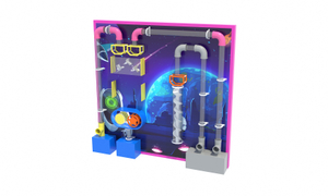 Two-piece Structure Ball Wall Game Compatibled with The Ball Pool