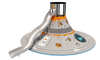 Kids Indoor Amusement Park Toy Volcano Bulusan Climbing Wall Slide 