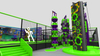 Lively And Bright Style Indoor Playground with Trampoline