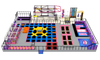 Pink and blue color combination Trampoline Park