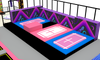 Pink and blue color combination Trampoline Park