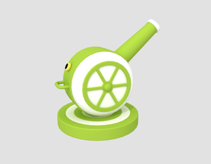 Green Second-Generation Ocean Ball Cannon for Children