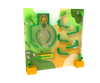 Green And Yellow Combined Two-piece Structure Ball Wall Game Compatibled with The Ball Pool