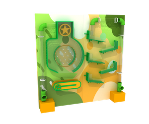 Green And Yellow Combined Two-piece Structure Ball Wall Game Compatibled with The Ball Pool