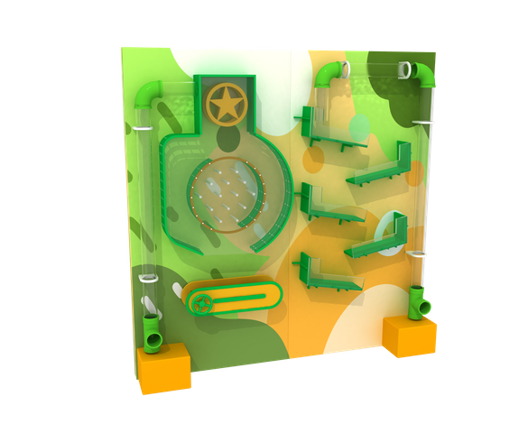 Green And Yellow Combined Two-piece Structure Ball Wall Game Compatibled with The Ball Pool