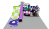 Latest Fun Matrix Slide Compatibled with Indoor Playground