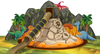 Kids Indoor Amusement Park Toy Volcano Bulusan Climbing Wall Slide 
