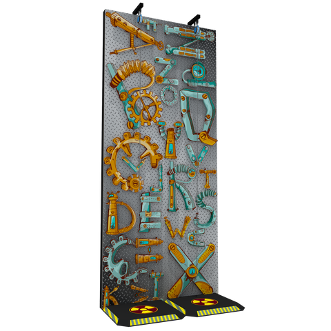 Frame Climbing Wall For Toddlers With Astronomical Tools
