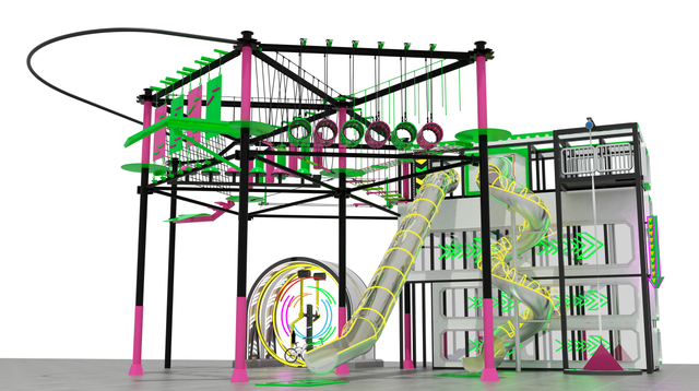 Rope Course in Playground with High Quality