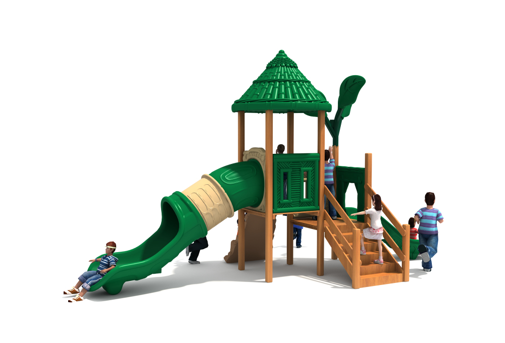 Customization Wooden Children Outdoor Playground Amusement Equipment Plastic Tube Slides 