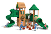 Popular Children Wooden Outdoor Playground Multiple Projects Slide Equipment