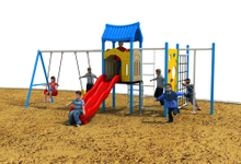 Amusement Park Attractive Children Outdoor Garden Slide Playground Equipment 