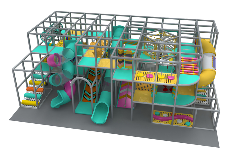 Jungle Theme Indoor Playground with Trampoline