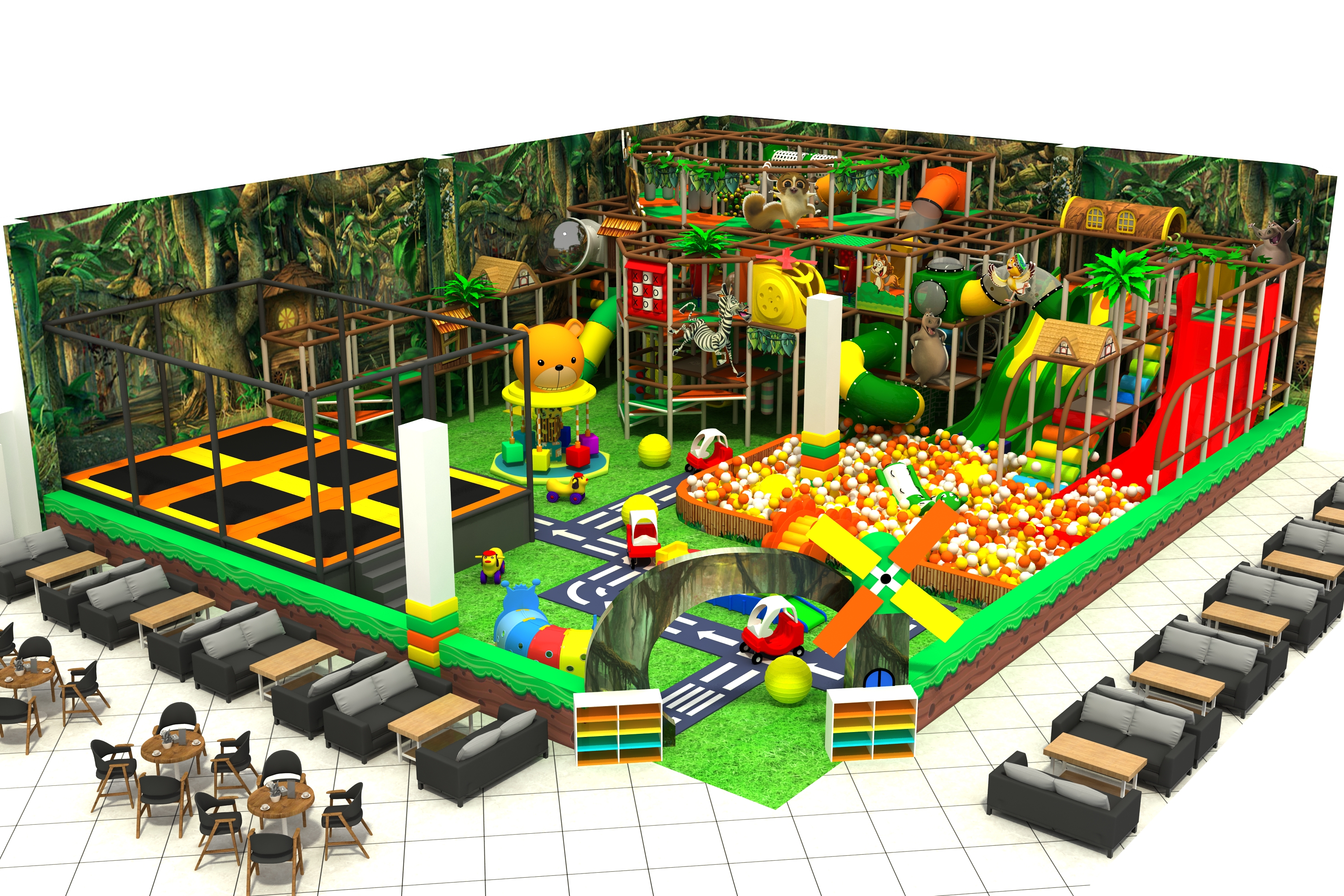 Top New Themed Indoor Playground with Mini House