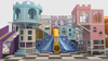 Kids Indoor Amusement Park Toy Volcano Bulusan Climbing Wall Slide 
