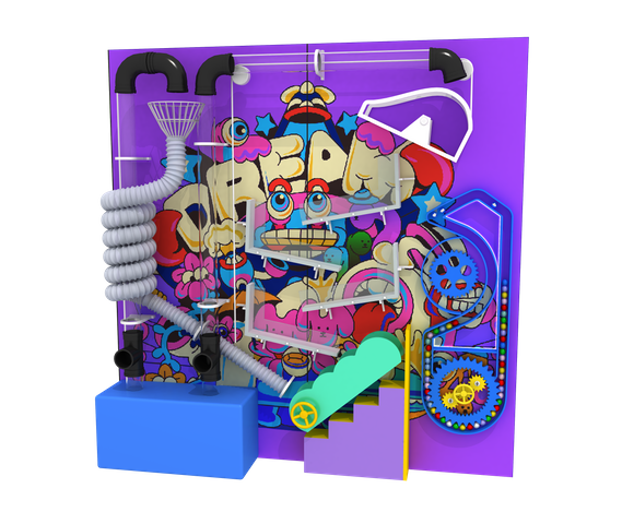 Two-piece Structure Ball Wall Game Compatibled with The Ball Pool