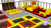 Red and yellow color combination Trampoline Park