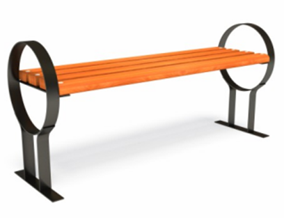 Custom Outdoor Cast Iron Leg Wood Park Bench, Durable Simple Design Public Bench 