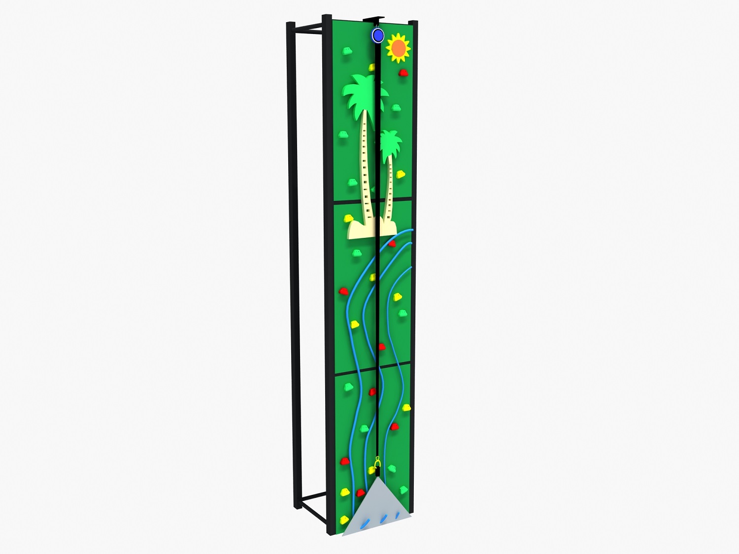 Frame Climbing Wall For Toddlers With Jungle Gym