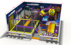 Plastic Space Themed Indoor Playground with Mini House
