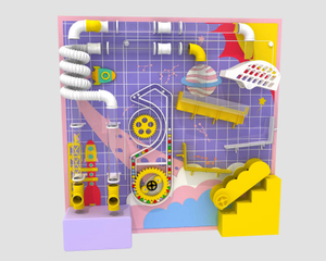 Two-piece Structure Ball Wall Game Compatibled with The Ball Pool