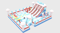 Ice And Snow World Theme Inflatable Castle with High Quality Materials And Affordable Pricing