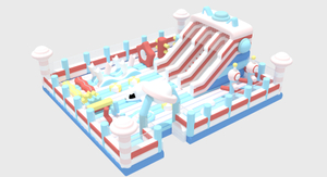 Ice And Snow World Theme Inflatable Castle with High Quality Materials And Affordable Pricing