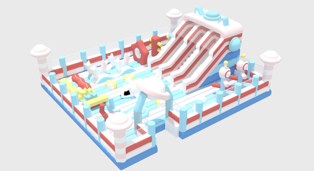 Ice And Snow World Theme Inflatable Castle with High Quality Materials And Affordable Pricing