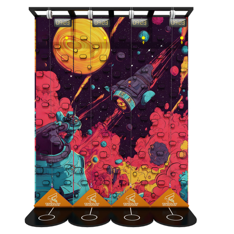 Frame Climbing Wall with Moon Landing Theme