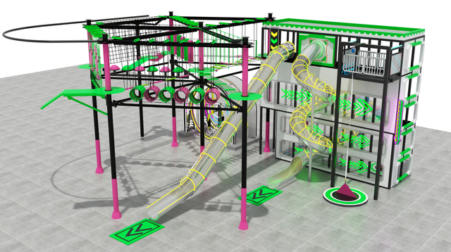 Rope Course in Playground with High Quality