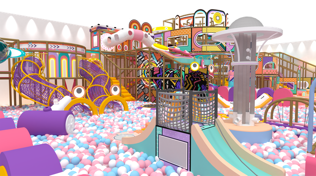 Memphis Style Indoor Playground for Children