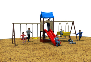 Custom Outdoor Playground, Outdoor Preschool Playground Equipment Plastic Outdoor Slide 