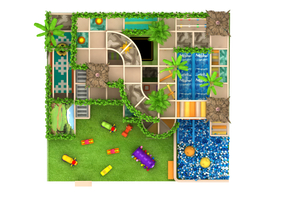 Educational Space Themed Indoor Playground with Trampoline