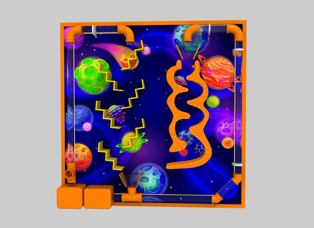 Two-piece Structure Ball Wall Game Compatibled with The Ball Pool