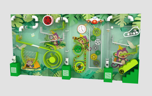 Jungle Themed Four-piece Structure Ball Wall Game 