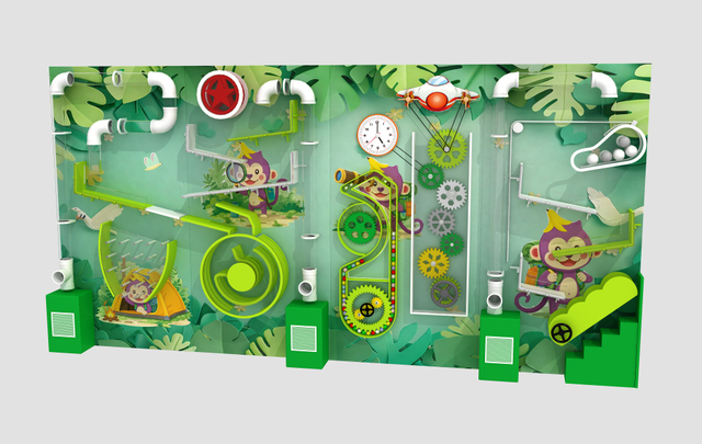 Jungle Themed Four-piece Structure Ball Wall Game 