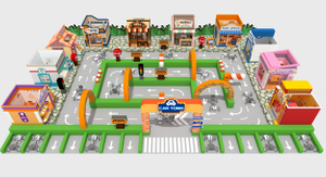 Role Play Houses in Indoor Playground for Children
