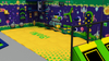 Green and blue color combination Trampoline Park