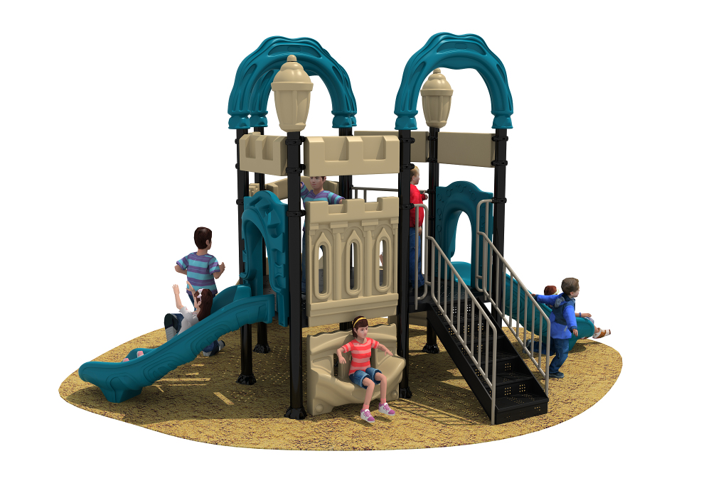 Cheap Castle Series Outdoor Playground with Combined Slide