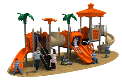 New Design Large Plastic Kids Outdoor Playground Combined Slide