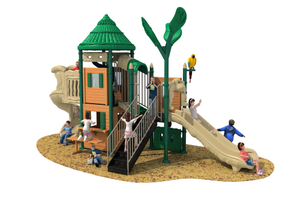 Rubber Tiles Forest Series Outdoor Playground with Slide