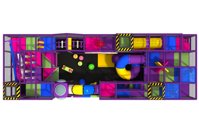 Anti-static Space Themed Indoor Playground with Trampoline