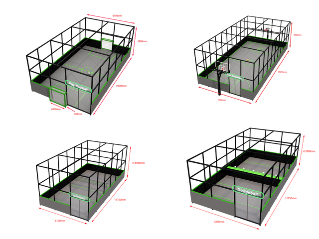 High Quality Inflatable Sport Court For Football, Basketball, Volleyball and Dodgeball