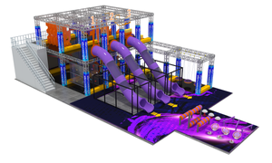 Purple Professional Adult/Kids Ninja Warrior Obstacle Course for Sale 