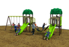 Multi-function Outdoor Playground Kid Slide Park Amusement Equipment with Swing And Rope Net 