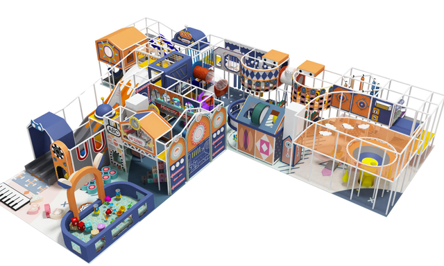 Metal Space Themed Indoor Playground with Trampoline