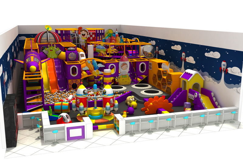 New Space Themed Indoor Playground with Mini House